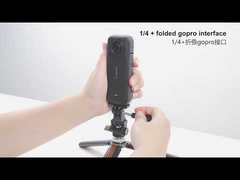 For Insta360 X4 / X3 PULUZ Quick Release 1 /4 inch Folding Base (Black) - YouTube Video