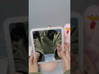 Flydee FD008-1 Portable LED Makeup Mirror With Bracket Wall Hanging Vertical Dual-Use Makeup Mirror(Pink) - YouTube Video