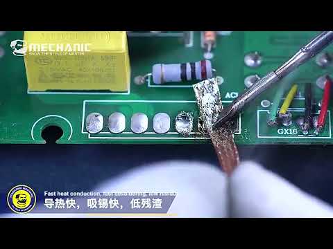MECHANIC R300 1.5M Suction Tin Wire, Width:1MM - YouTube Video