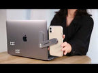 Universal Pasteable Aluminum Alloy Laptop Expansion Bracket Magnetic Suction Mobile Phone Bracket - YouTube Video