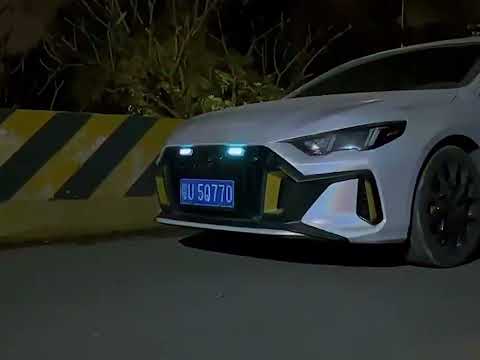 Solar Car Warning Double-Row Flashing Lights, Color: Red - YouTube Video