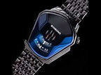 BINBOND Locomotive Concept Touch Screen Steel Belt Watch Men Live Black Technology Watch(Black Steel Blue) - YouTube Video
