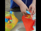 Children Shell Collection Bag Beach Toys Organizer Storage Bag(Purple Blue) - YouTube Video