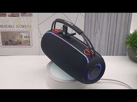PRO13 20W Portable Outdoor IPX5 Stereo Soundbar Subwoofer RGB Wireless Speakers(Black) - YouTube Video