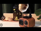 Retro Wood Portable Mini Bluetooth Speaker Wireless Loudspeaker Outdoor Speaker Sound System TF FM Radio Music Subwoofer(Brown) - YouTube Video