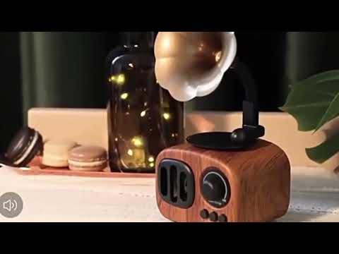 Retro Wood Portable Mini Bluetooth Speaker Wireless Loudspeaker Outdoor Speaker Sound System TF FM Radio Music Subwoofer(Brown) - YouTube Video