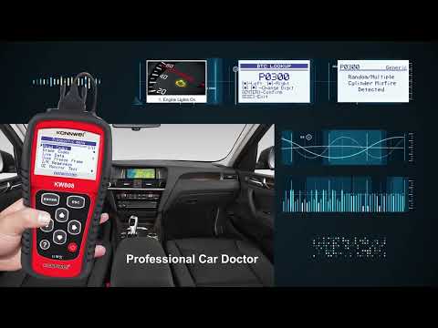 KONNWEI KW808  EOBD / OBDII Car Auto Diagnostic Scan Tools CAN Code Reader Scanner Auto Scan Adapter Scan Tool (Can Only Detect 12V Gasoline Car) - YouTube Video