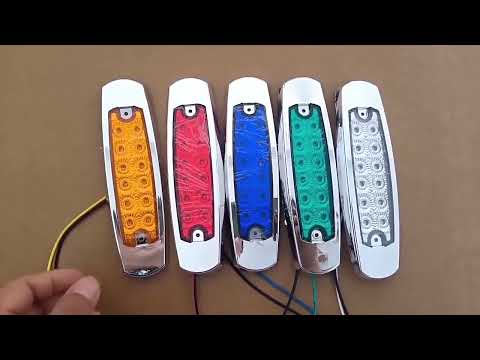 4 PCS MK-338 DC12-24V Truck 12LEDs Side Clearance Maker Light (Red Light) - YouTube Video