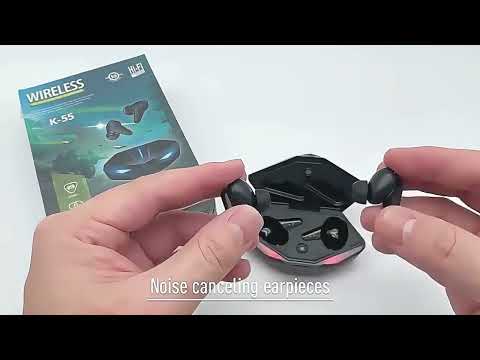 K55 TWS Mobile Game Wireless Bluetooth Earphone - YouTube Video