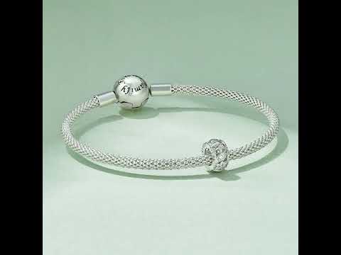 BSC741 S925 Sterling Silver Plated White Gold Zircon Flower Hollow Pattern Bracelet Beads - YouTube Video