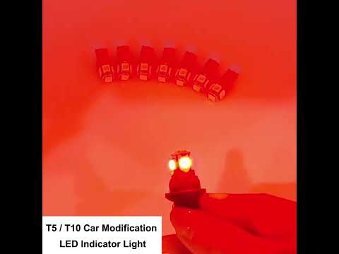 50 PCS T5 / T10 Car / Motorcycle Modification LED Turn Signal Light Clearance Lamp(Blue Light) - YouTube Video