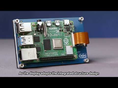 Waveshare 4.3 Inch DSI Display 800×480 Pixel IPS Display Panel, Style:No Touch - YouTube Video