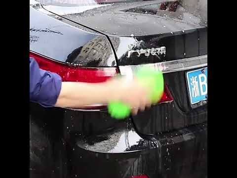 A01SP21 Ultra Fine Fiber Towel Cloth Sandwiches 8-shaped Multifunctional Car Washing Sponge Block(Gray Blue) - YouTube Video