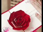 3D Pop Up Rose Thank You Greeting Postcards Flower Handmade Blank Vintage Paper Happy Birthday Love Gift Card, Size: 13x16cm - YouTube Video