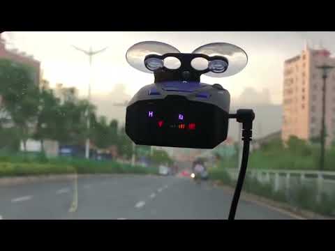 V7 Car Anti-Police Radar Detector 360 Protection Defense Laser Detection, Built-in Russian & English Voice Broadcast(Dark Blue) - YouTube Video