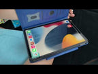 For iPad Air 13 2026 / 2025 / 2024 Cat Buckle Leather Smart Tablet Case(Sky Blue) - YouTube Video