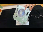 R-JUST HZ22 Dual-purpose Desktop Fan Aluminum Alloy Laptop  Bracket with Light(Tarnish) - YouTube Video