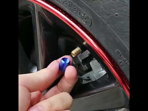 4pcs/set Aluminium Alloy Auto American Style Tyre Capsule Valve Cap(Red) - YouTube Video