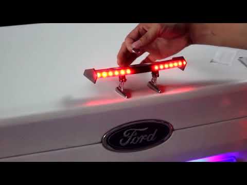 Car Mini Rear Wing with Light Solar Anti-collision Tail Light - YouTube Video