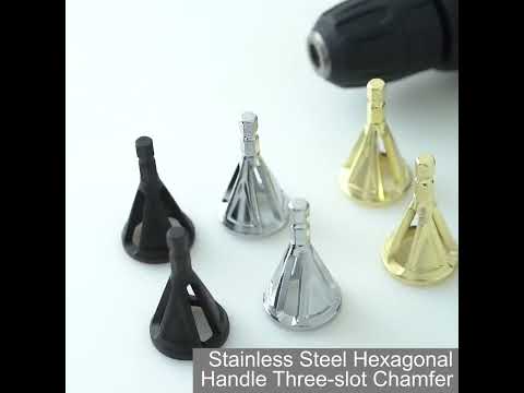 Chamfer Stainless Steel Deburring External Chamfer Tool Hexagonal Handle Three-slot Chamfer (Black) - YouTube Video
