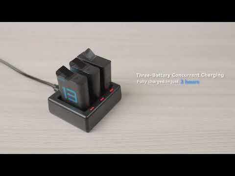 For GoPro HERO13 Black TELESIN 3 Slots Charging Base Action Camera Accessories(Black) - YouTube Video