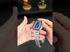 Double Rows Metal Watch Band For Apple Watch Series 10 46mm(Black) - YouTube Video