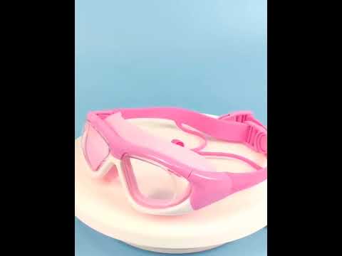 HAIZID Children Large Frame Anti-fog HD Diving Goggles(5021 Pink) - YouTube Video