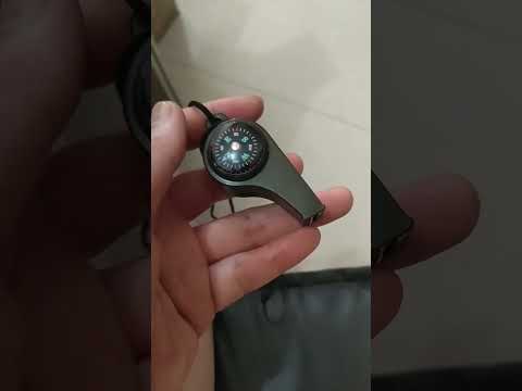 Outdoor Multi-Functional Three-In-One Lifesaving Compass Thermometer Whistle - YouTube Video