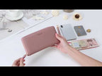 Women Long Clutch Wallet Large Capacity Wallets Female Purse Phone Pocket Card Holder(Pink) - YouTube Video