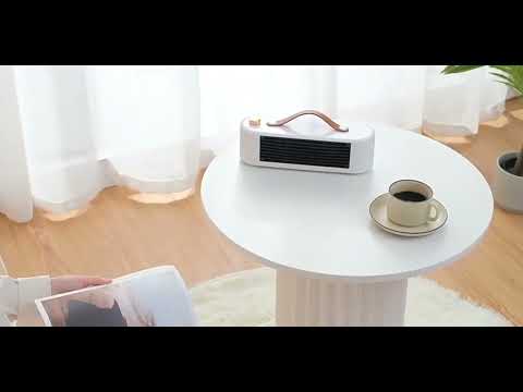 FS007 800W Home Desktop Heater Large Area PTC Heating Device, Spec: EU Plug(White) - YouTube Video
