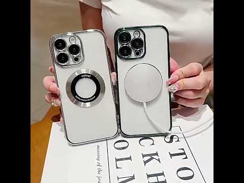 For iPhone 15 Pro Max Electroplating Magsafe TPU Phone Case(Purple) - YouTube Video