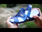 Summer Men Slippers Beaches Waterproof Upstream Breathable Sandals, Size: 43(Dark Blue) - YouTube Video