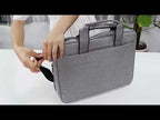DJ06 Oxford Cloth Waterproof Wear-resistant Portable Expandable Laptop Bag for 15.4 inch Laptops, with Detachable Shoulder Strap(Black) - YouTube Video
