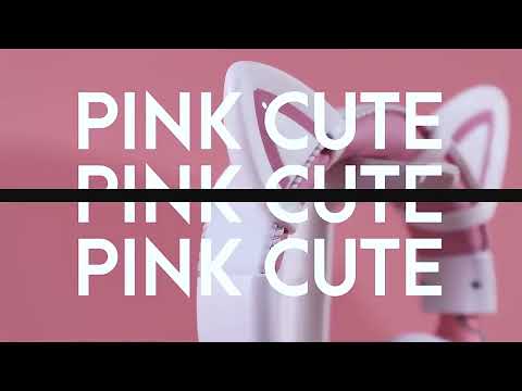 ONIKUMA X10 Car Ear LED Light Adjustable Gaming Headset with Microphone(White Pink) - YouTube Video