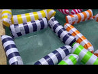 4-tube PVC Inflatable Foldable Floating Row Summer Swimming Pool Water Hammock(Straight Striped Light Blue) - YouTube Video
