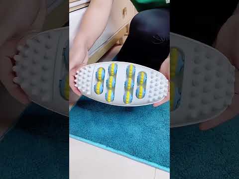 666 Household Stimulating And Kneading Foot Acupuncture Point Roller Type Foot Massager(White) - YouTube Video