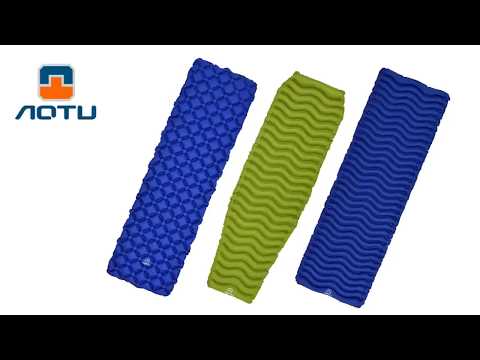 Aotu AT6241 Outdoor Camping Inflatable Cushion TPU Air Mattress, Size: 190x57x5.5cm(Blue) - YouTube Video