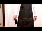 Denim Forest Pattern Apron Drawing Hairdress Overalls(Black) - YouTube Video