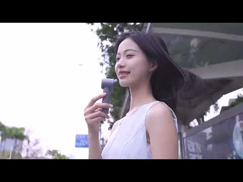 HX-F368 Smart Digital Display High Speed Handheld Fan(White) - YouTube Video