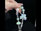 Large Bead Heart Tassel Woven Crystal Phone Chain(Green) - YouTube Video