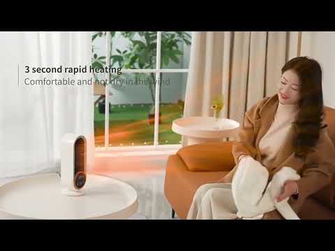 E68 1200W PTC Ceramic Heating Desktop Heater Smart Electric Heater, Plug: EU Plug(Standard Model) - YouTube Video