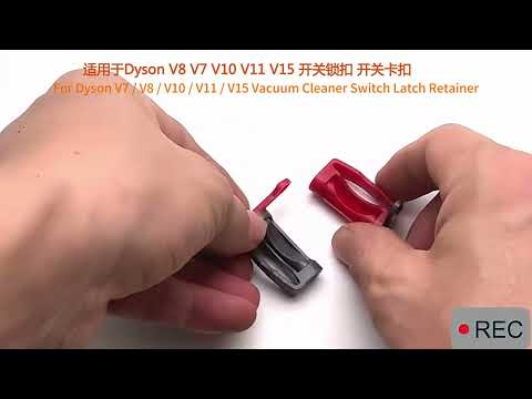 2pcs For Dyson V7 / V8 / V10 / V11 / V15 Vacuum Cleaner Switch Latch Retainer(Main Body Gray+Red) - YouTube Video