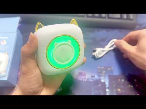 C23 Seven Colors Atmosphere Breathing Light Wireless Thermal Printer, Color: White+5 Rolls Thermal Paper - YouTube Video