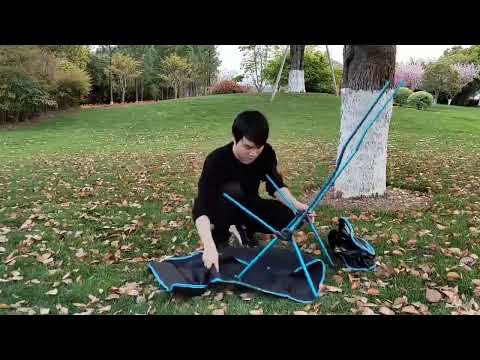 Outdoor Portable Folding Camping Chair Light Fishing Beach Chair Aviation Aluminum Alloy Backrest Recliner - YouTube Video