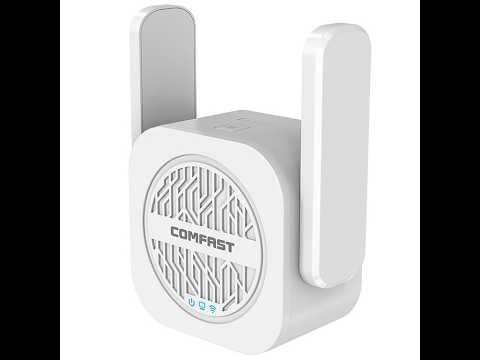 COMFAST CF-WR765AC 1200Mbps Dual Band Wireless Repeater Amplifier with External Antenna - YouTube Video