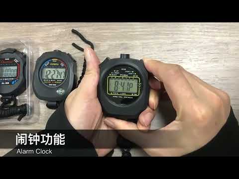 PC894 Electronic Stopwatch Timer Sports Fitness Training Referee Stopwatch - YouTube Video