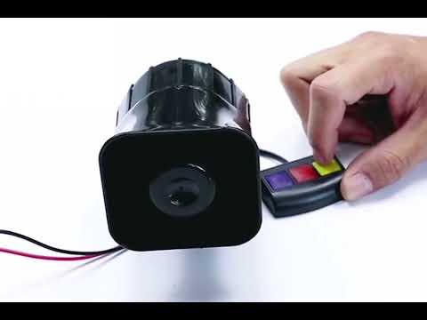 Three Voice Square Alarm Speaker 12V 30W Car Motorcycle Speaker - YouTube Video