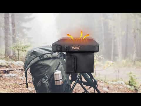 Outdoor Camping Stool USB Heating Portable Mat(Gray) - YouTube Video