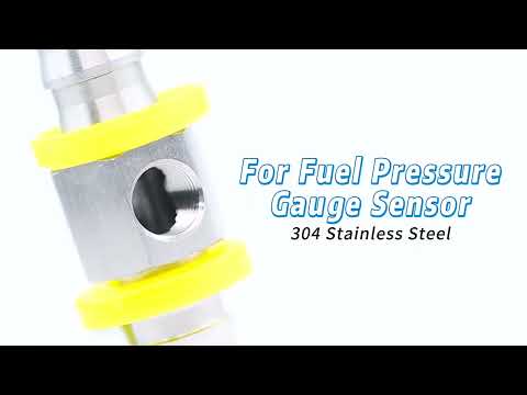 1/2 inch Fuel Pipe Fuel Pressure NPT Sensor T-type Barbed Connector - YouTube Video