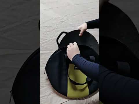 AOTU AT6932 Small Outdoor Cast Iron Pot Storage Bag Grill Frying Pan Handheld Thickened Storage Bag - YouTube Video